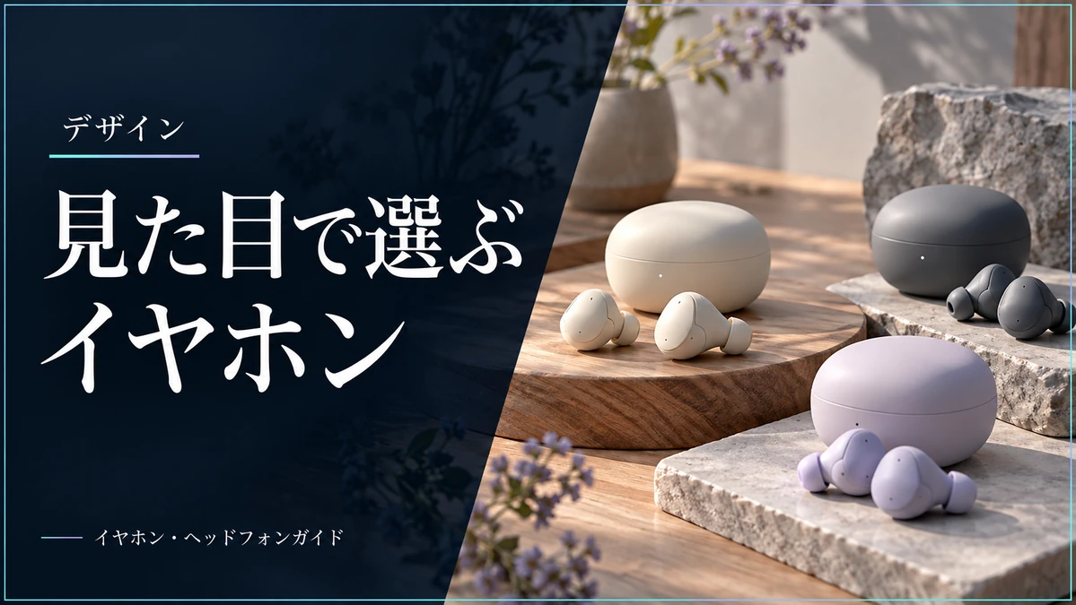 見た目で選ぶイヤホン｜色・形・ケースのチェックポイント — AI制作のイメージ画像