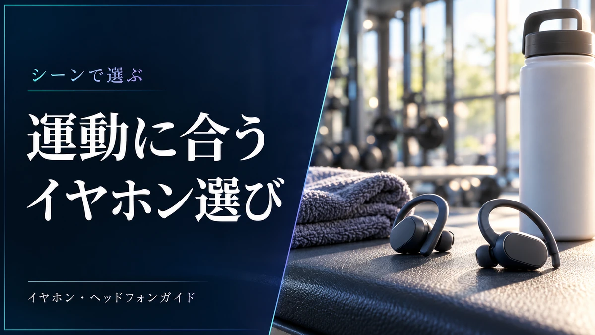 運動用イヤホンの選び方｜ジム・ランニングで比べる3モデル — AI制作のイメージ画像