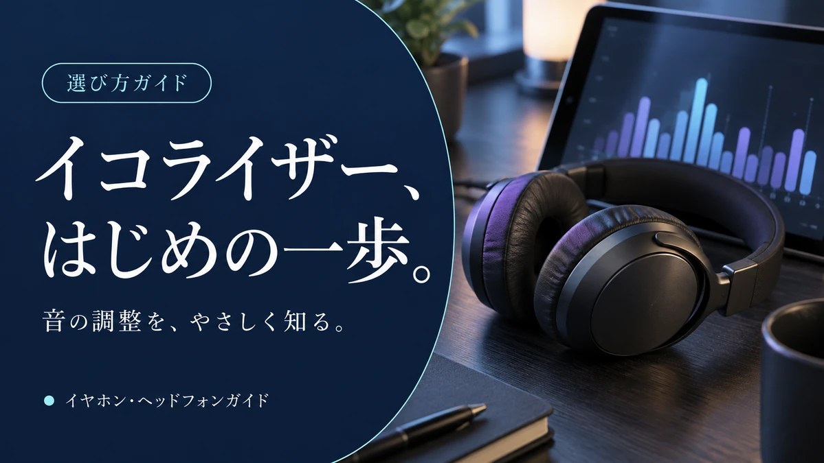 イヤホンのイコライザーとは？初心者向けの調整手順と対応3モデル — AI制作のイメージ画像